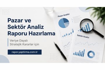 Pazar ve Sektör Analiz Raporu Hazırlama başlıklı raporlar ve grafiklerle masa üzerinde